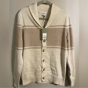 Goodfellow & Co Men's Beige and Light Brown Cardigan